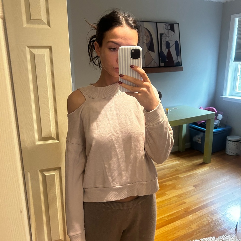 Aerie Cozy Tan Sweater